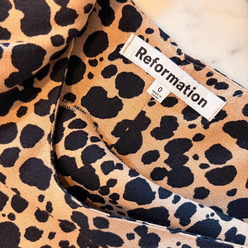 Reformation Crimini Dress – Havana Leopard Print - Picture 4 of 5